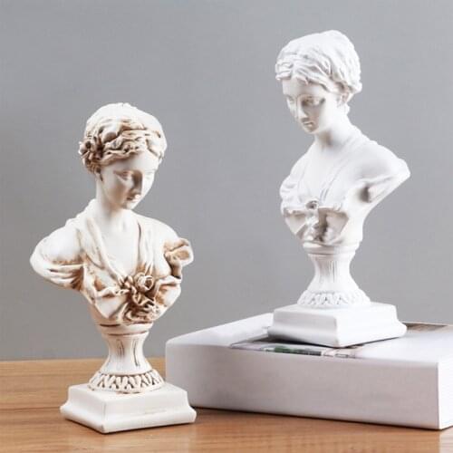 Hot Living Room Decoration Ornaments Mini Small Art Sculpture Photo Ornaments Bust Statue Sculpture Figurine