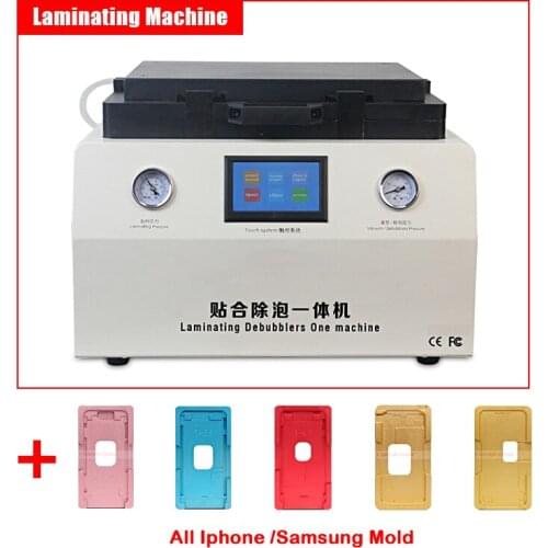 LY 858 all in one Soft to Hard airbag type OCA laminator15 inch with S6 S6+ S7 NOTE4 EDGE OCA moulds