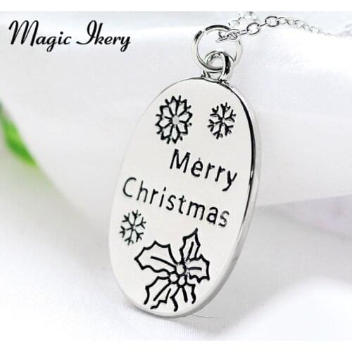 Magic Ikery Christmas Gift For Mother Letter Pendant Wholesale Gold Color Pendant Necklaces Jewelry MKA11