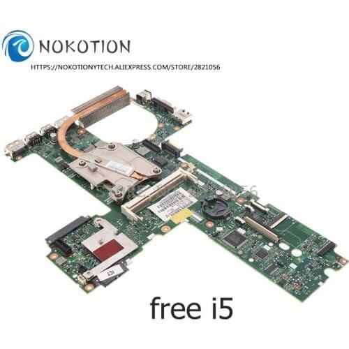 NOKOTION 613293-001 For HP Probook 6450B 6550B Motherboard I5+Heatsink Fit For HP 6455B 6555B 613397-001 6050A2326601 Mainboard
