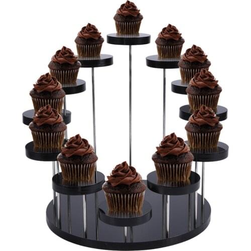 New Cupcake Stand Acrylic Display Stand For Jewelry/Cake Transparent Dessert Rack Wedding Birthday Party Decoration Tools
