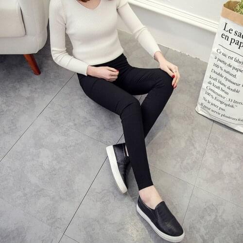 Spring and autumn 2020 new Korean wild slimming bottoming casual black elastic skinny pencil pants ladies feet pants women
