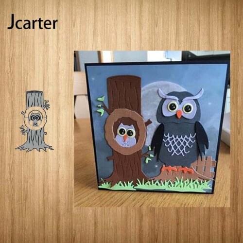 New Design Metal Cutting Dies Tree Hole Owl Craft Stencil Diy for Scrapbooking Handmade Card Make Shape Album Decoration Model