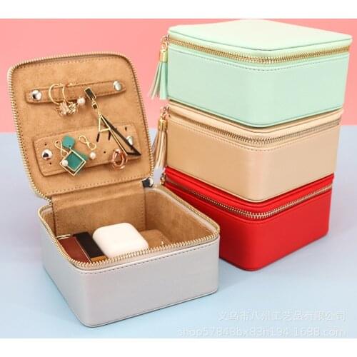 Girls Jewelry Organizer Box Travel Storage Case Earrings Rings Necklace Display Holder Women Best Gift