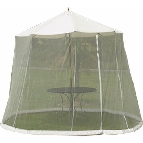 Outdoor courtyard sunshade net cover Roman umbrella anti mosquito installation free straight pole umbrella white mosquito