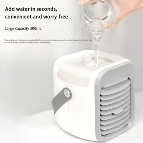 Personal USB Air Cooling Fan Mute Air Conditioner Fan Desktop Cooling Fan Air Conditioner Fan for Home Office Car