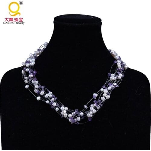 New One Direction Girl Bijoux Pearl Statement Necklace Irregular Natural Stone Necklace