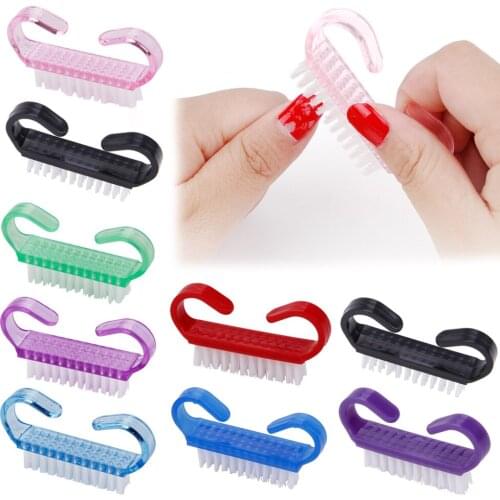 10/20Pcs Nail Brushes Acrylic Manicure Pedicure Soft Remove Nail Dust Brush Plastic Fingernail Scrub Cleaning Brushes File Tools