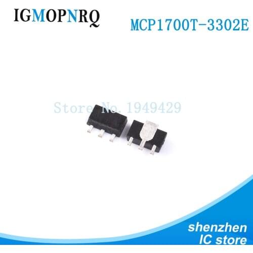 10PCS MCP1700T-3302E/TT SOT-23 MCP1700T-3302E MCP1700T-3302 MCP1700T MCP1700 250mA Adj LDO 2% New