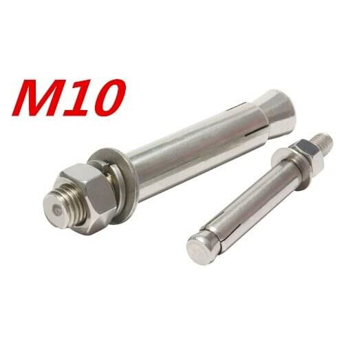 20pcs/lot M10*80//90/100/120mm 304 stainless steel expansion bolts expansion screws car repair expansion screw