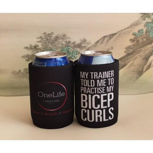 200pcs/lot Custom Logo Neoprene Stubbie Coolers Insulated Can Cover Picnic Bags Wedding Gifts Can Cooler Bag Custom Coolers