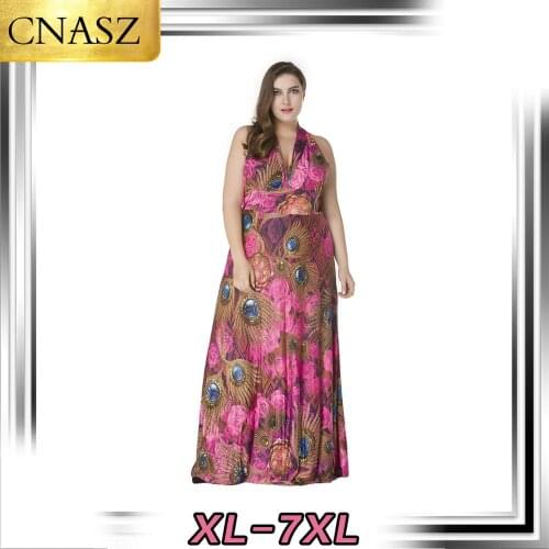 2020 New Sexy Beach Skirt Plus Size Plus Ice Silk Dress Long Dress Spring Summer Explosion Models Fashion Women Dress