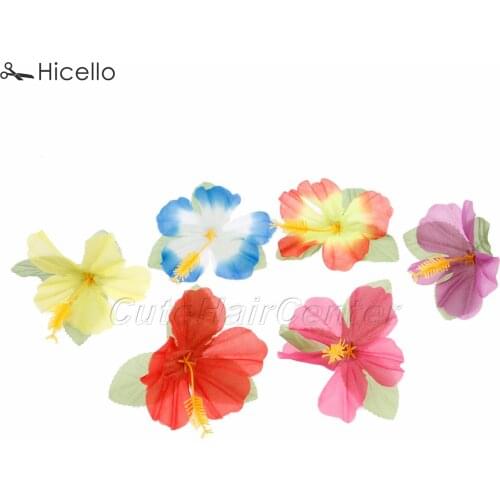 72PCS Artificial Hibiscus Flowers 11.5cm Simulative Hibiscus Wedding Birthday Party Decoration Hawaiian Tropical style