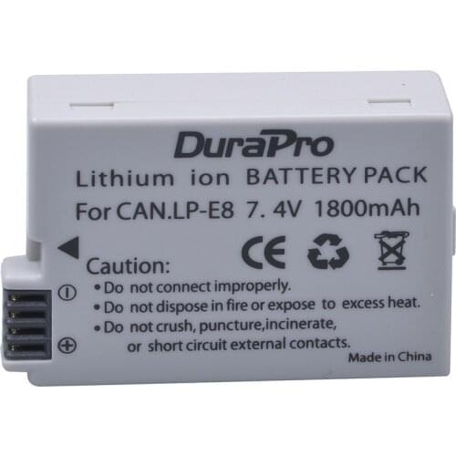 LP-E8 1800mAh LPE8 LP E8 Battery Batterie AKKU for Canon EOS 550D 600D 650D 700D X4 X5 X6i X7i T2i T3i