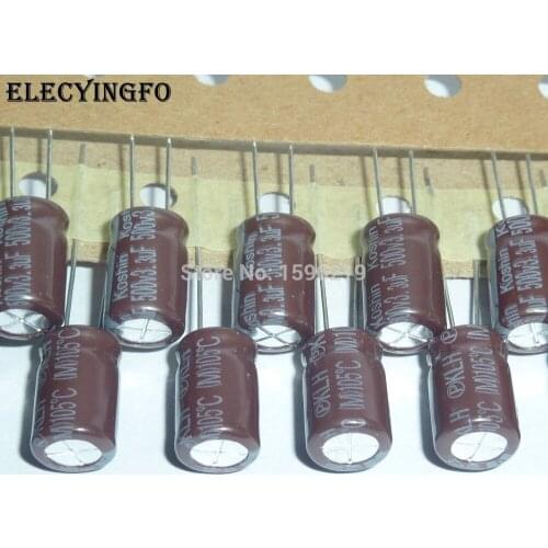 10pcs 3.3uF 500V3.3UF KOSHIN KLH Series 8x12mm Low Impedance 500V 3.3uF 450V Aluminum Electrolytic capacitor