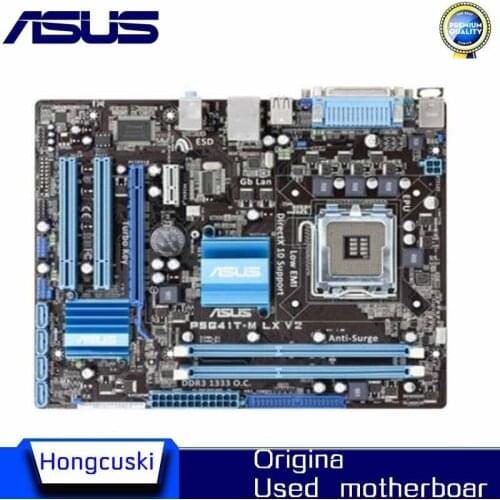 For ASUS P5G41T-M LX V2 Used original motherboard Socket LGA 775 DDR3 G41 Desktop Motherboard