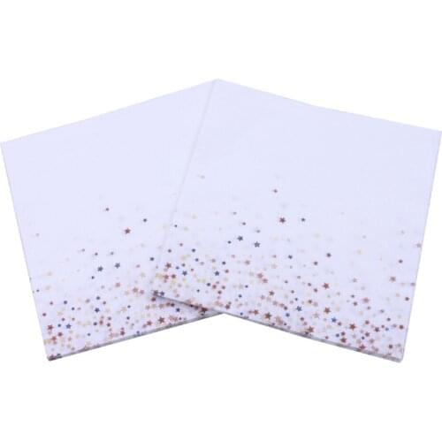 33*33cm 20pcs/lot Small Star Color Printed Paper Napkin Face Paper Birthday Wedding Party Paper Decoration Party Decorations