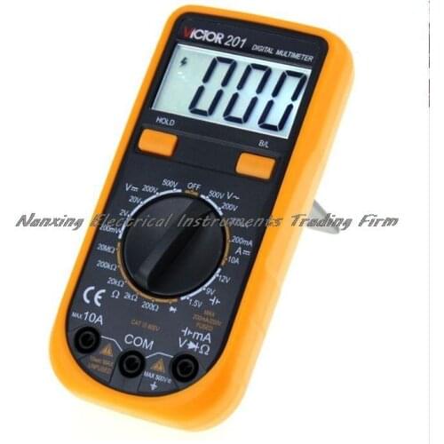 Fast arrival VC201 Pocket multimeter, digital multimeter, digital display, mini electrician multimeter