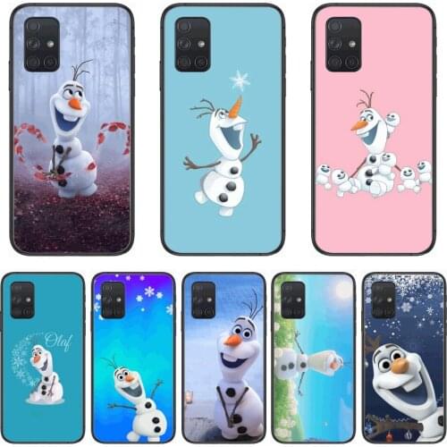 Phone Case Frozon Snowman Olaf Phone Case Hull For Samsung Galaxy A 50 51 20 71 70 40 30 10 E 4G 5G S Black Shell Art Cell Cove