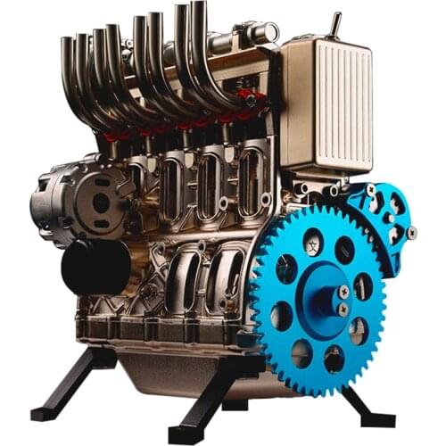 Four-cylinder mini engine non-Stirling Haynes model metal assembly can start the model, process: anodizing