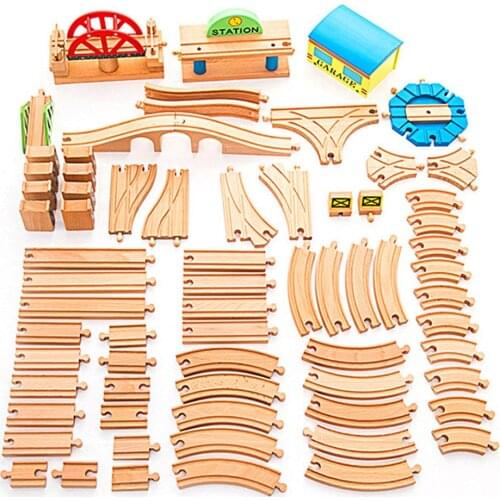 Beech Thoma Bridge Rail Scene Track Accessories and Brio Wooden Train Educational Boy Kids Toy Multiple track