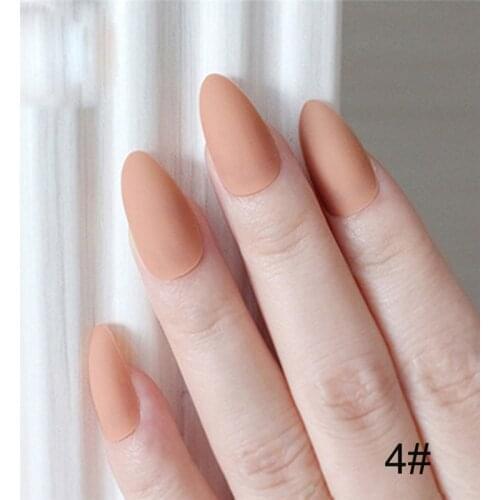 Nail Art Manicure 24pcs Matte Tips For False Nails Fake Nails Forms For Extension Manicure Art for False Nails