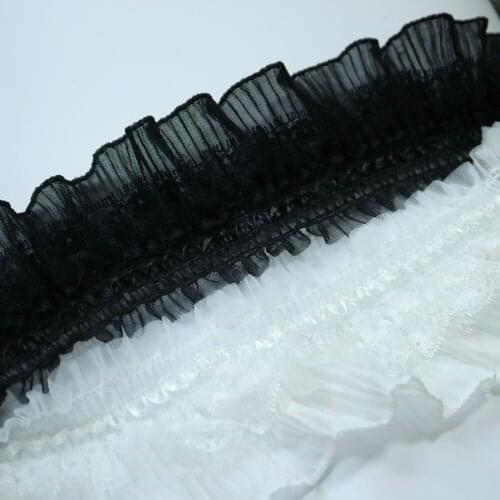 8cm*1meters white elastic strench lace trimmings for clothing wedding dresses DIY sewing accessories trim for tailor