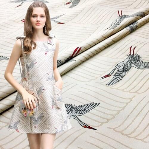 European Designer sewing jacquard fabric spring autumn high-end jacquard dress cheongsam garment fabric handmade bag diy crisp