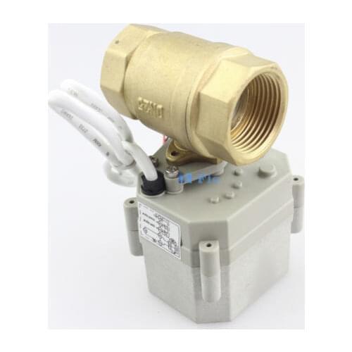 CR2-02/CR3-03/CR5-02 AC/DC9-36V 2 Way Brass Motorized Ball Valve, NPT/BSP Electrical Ball Valve 1" DN25