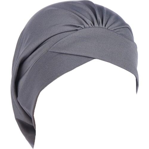 Women Forehead Intersect Chemo Cap Muslim Turban Fashion Headwrap