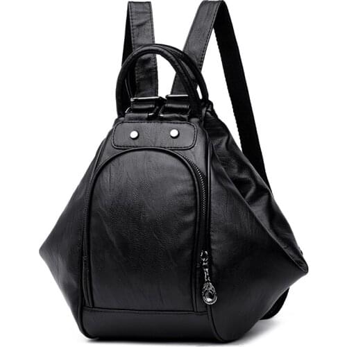 Female Leather Shoulder Bags School Bag for Teenage Girls Travel Back Pack Femme 2021 Women Multifunctional Backpack