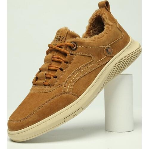 Mens Casual Shoes Leisure genuine Leather Shoes For Male Adult Lace-up Comfortable outdoor fashion Mens Shoes Sneakers