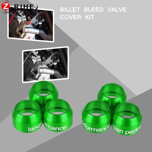 For Kawasaki ER6F ER6N ABS Ninja 1000 600 636 ZX6R ZX10R Z1000 SX ABS Z750 R ABS Honda Motorcycle Billet Bleed Valve Cover Kit