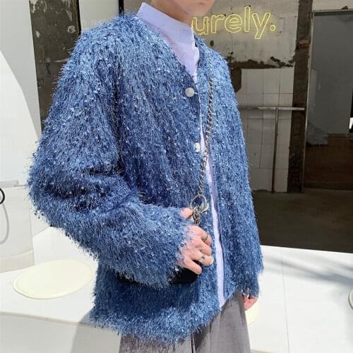 Men Vintage Fashion Feather Tassels Loose Casual Short Coat Male Women Streetwear Hip Hop Lovers Jacket Outerwear Autumn