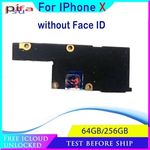 Free iCloud 100% Original unlocked for iphone x Motherboard No Face ID for iphone X Logic boards 64GB 256GB Mainboard with Chips