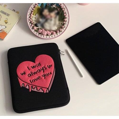 Fashion Cartoon Sleeve Case Bag For 11 12 13.3 inch Korean heart cake Laptop Notebook Bag For Girls MacBook Air Ipad Pro Handbag