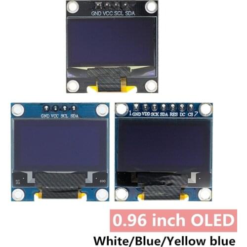 Original 0.96" OLED SPI/IIC I2C white/blue/yellow blue 0.96 inch OLED module 128X64 OLED LCD LED Display Module For ARDUINO
