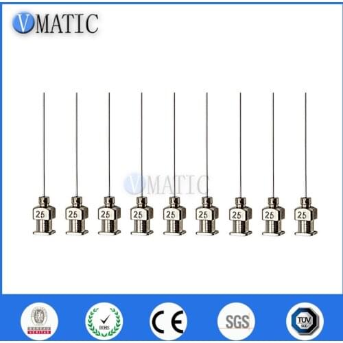 Free Shipping 12Pcs 1 Inch Tip Length 25G High Precision Stainless Steel Glue Dispensing Needle Tip