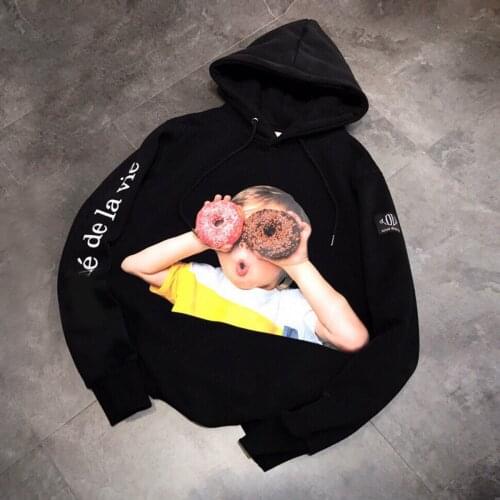 New Trendy Brand Plush Donut Hoodie Men/Women Casual Long Sleeve All-match Harajuku Hip Hop Sweatshirt Unisex Streetwear Tee Top