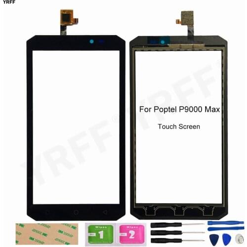 New TouchScreen For Poptel P9000 Max Touch Screen Digitizer Glass Panel Lens Sensor Repair Parts Free Shipping