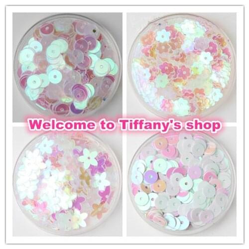 80gram/lot 6mm-10mm 4 design loose sequins Paillette sewing Wedding craft decoration Scrapbook DIY accessories