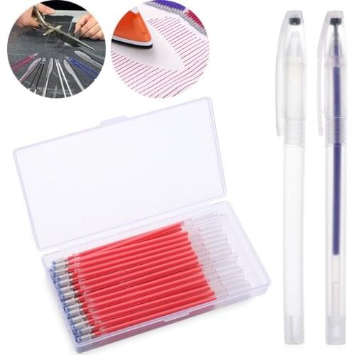 10/40PCS DIY Plastic Ironing Heat Fades Disappearing Refill High Temperature Disappear Pen Sewing For Cloth Leather Patchwor