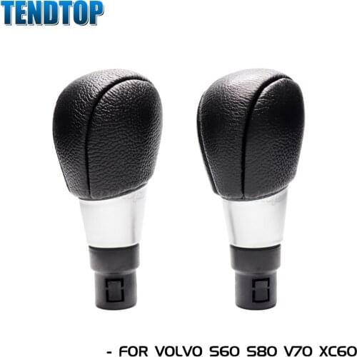 Fit For Volvo S60 V60 S80 V70 XC70 XC60 Manual 5 / 6 Speed Gear Shift Knob Lever Stick Headball Shifter Gaitor PU Leather