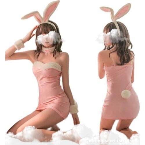 Sexy Cute Bunny Girl Plush Rabbit Woman Cosplay Costume Kawaii Cosplay Bunny Lingerie Set Uniform Temptation Erotic Underwear