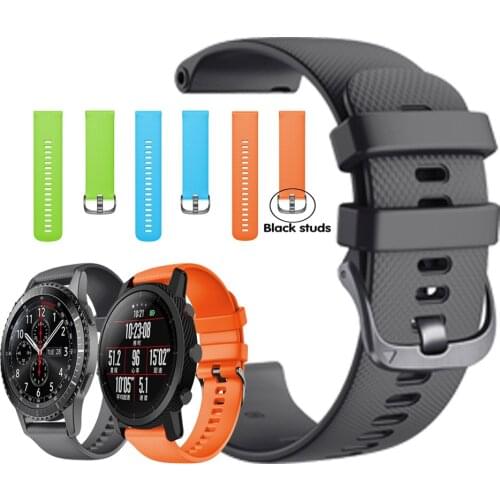 Silicone Original sport watchband For Galaxy watch 42/46mm smart watch strap For Samsung Gear S2 S3 Replacement New 22mm 22MM