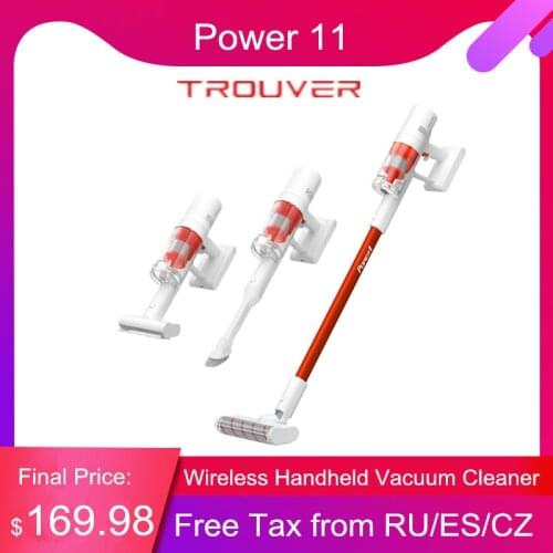 Xiomi Youpin TROUVER Power 11 Handheld Vacuum Cleaner For Home Car Wireless Sweeping 120AW 20000Pa Strong Cyclone Suction