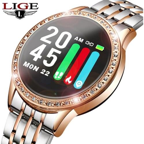 LIGE New Smart Watch Women Blood Pressure Heart Rate Monitor Smart Band Fitness tracker Sport watch Smartwatch Reloj inteligente