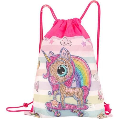 5D Diamond Painting DIY Special Shape Drill Mosaic Backpack Kit Diamond Painting Storage Bag Students Backpack Bags