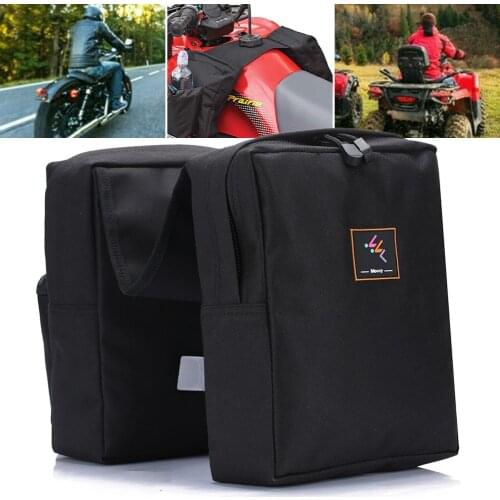 600D Oxford Cloth Saddlebag Fuel Tank Bag Motorcycle Cargo Storage Saddle Bag for Motorcycle ATV Tank Bag Snowmobile Universal