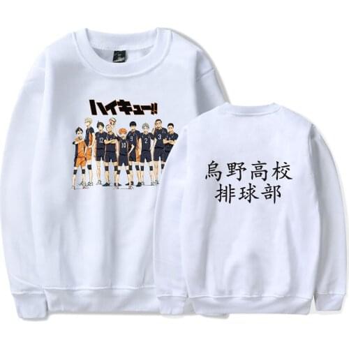 Japan Anime Haikyuu Cosplay Women Men Harajuku Sweatshirt Karasuno High School Pullover Hooded Jacket Casual Sportswear